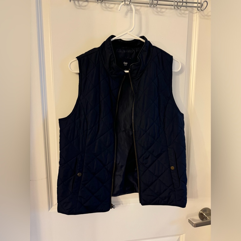 GAP Navy Blue Quilted Vest